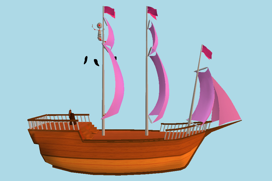 Pirats Boat 3d model